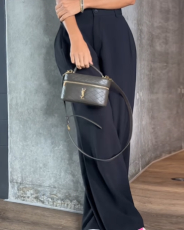 High-Waisted  Draping  Casual  Floor-Length Straight Fit Pants