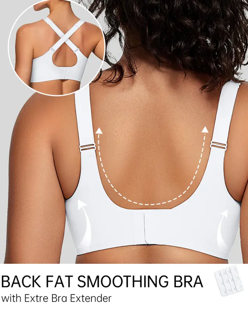 Wire-Free Jelly V-Neck Cross Mesh Bra For Valentine's Day