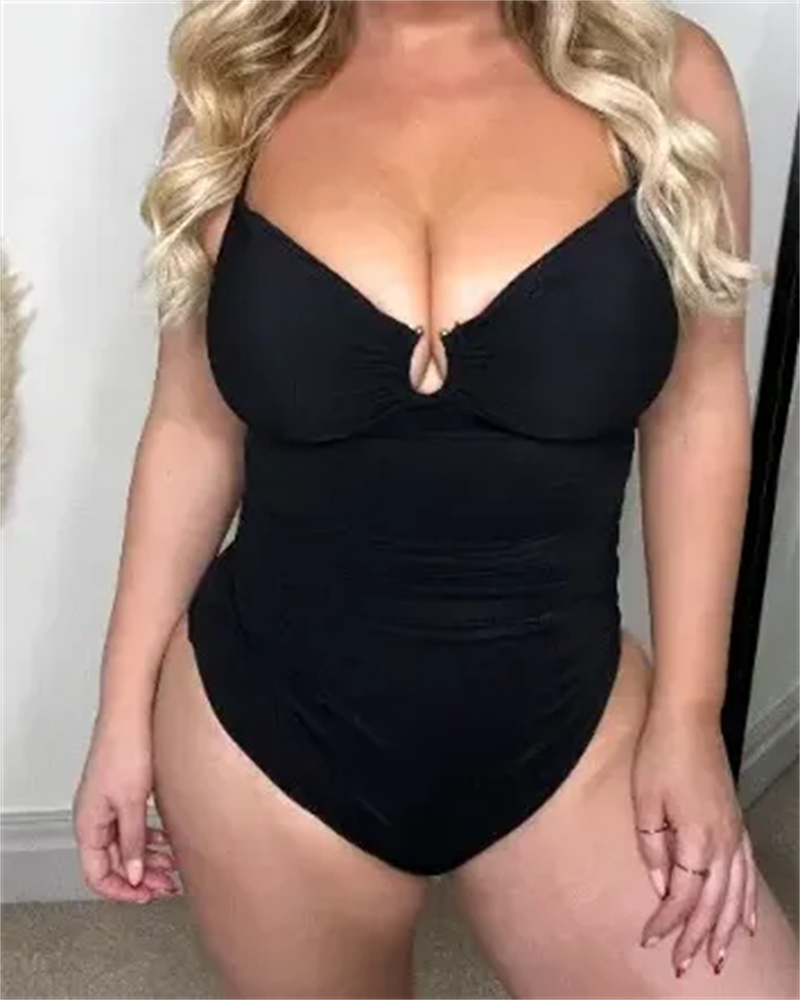 Slim-Fit U-Ring Sculpting Swimsuit-Curvy-Faja