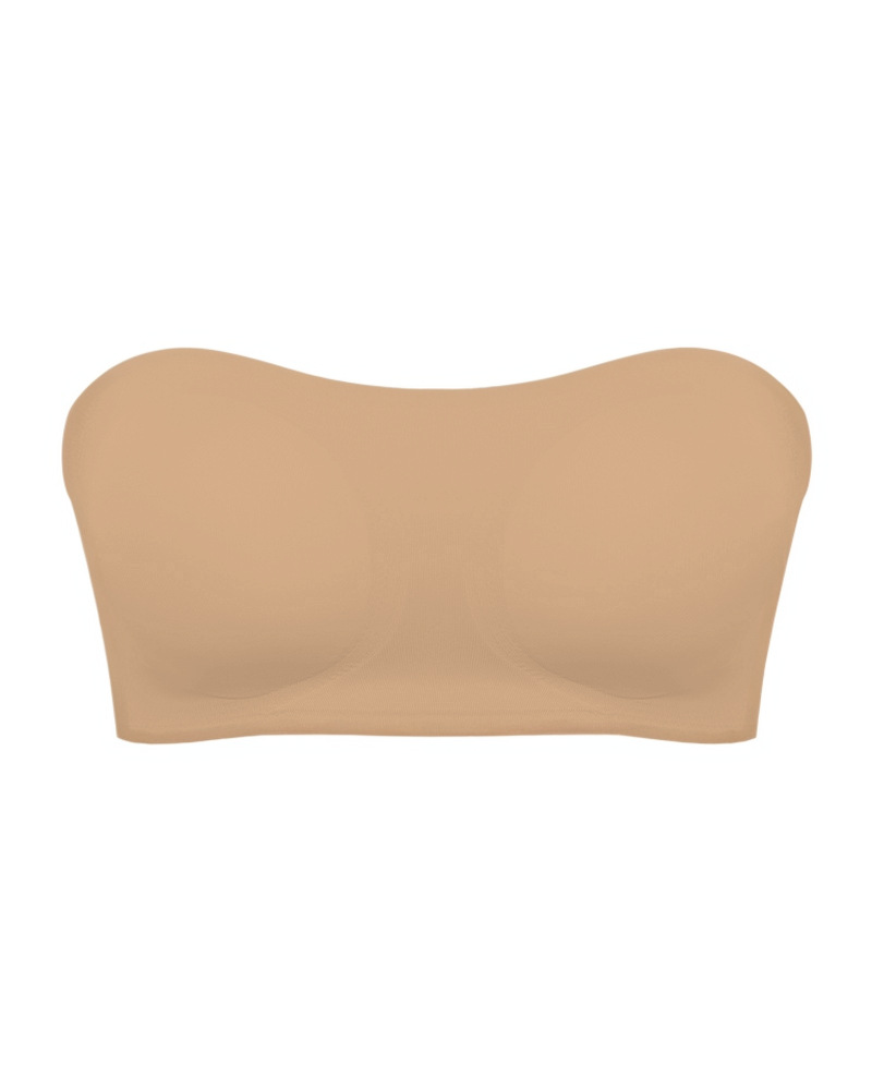 Strapless Cross Side-Closure Bra