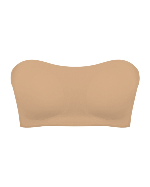 Strapless Cross Side-Closure Bra