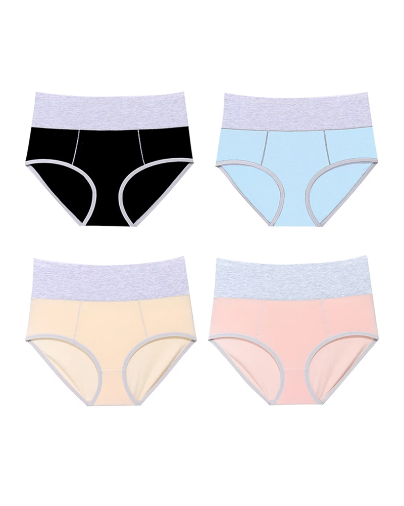 High Waist Cotton Crotch Sports Briefs
