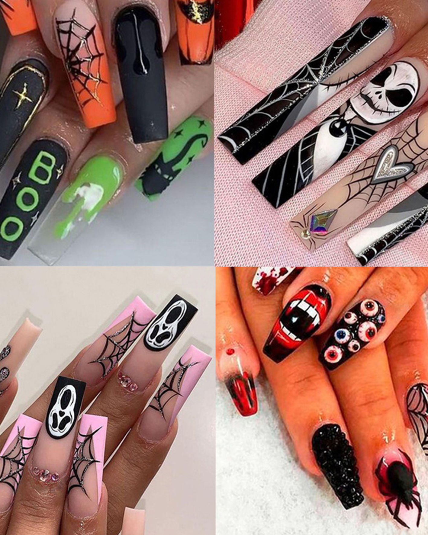 Halloween face nail sticker-Curvy-Faja