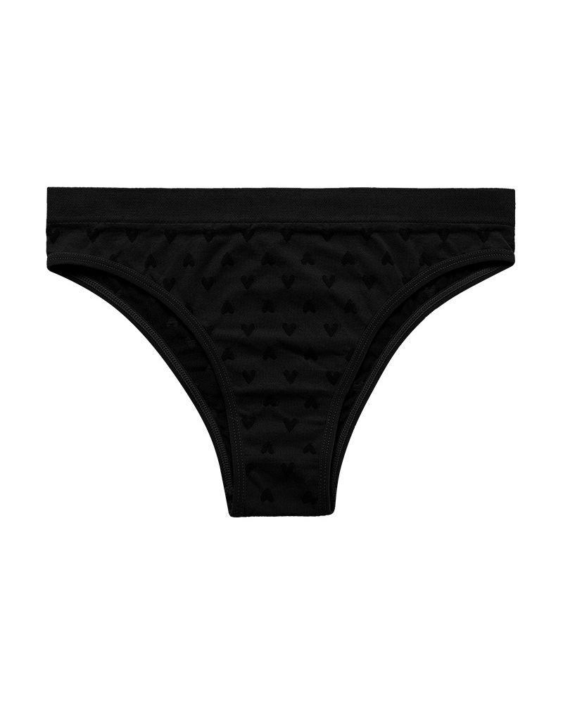 Sexy Simple Printed Cotton Crotch Briefs-Curvy-Faja