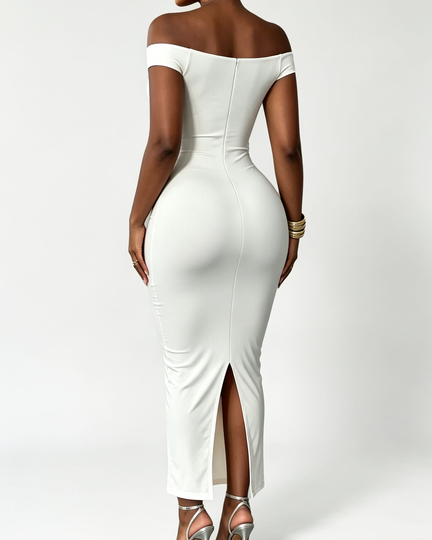 Off-shoulder Bodycon Dress(Pre-Sale)