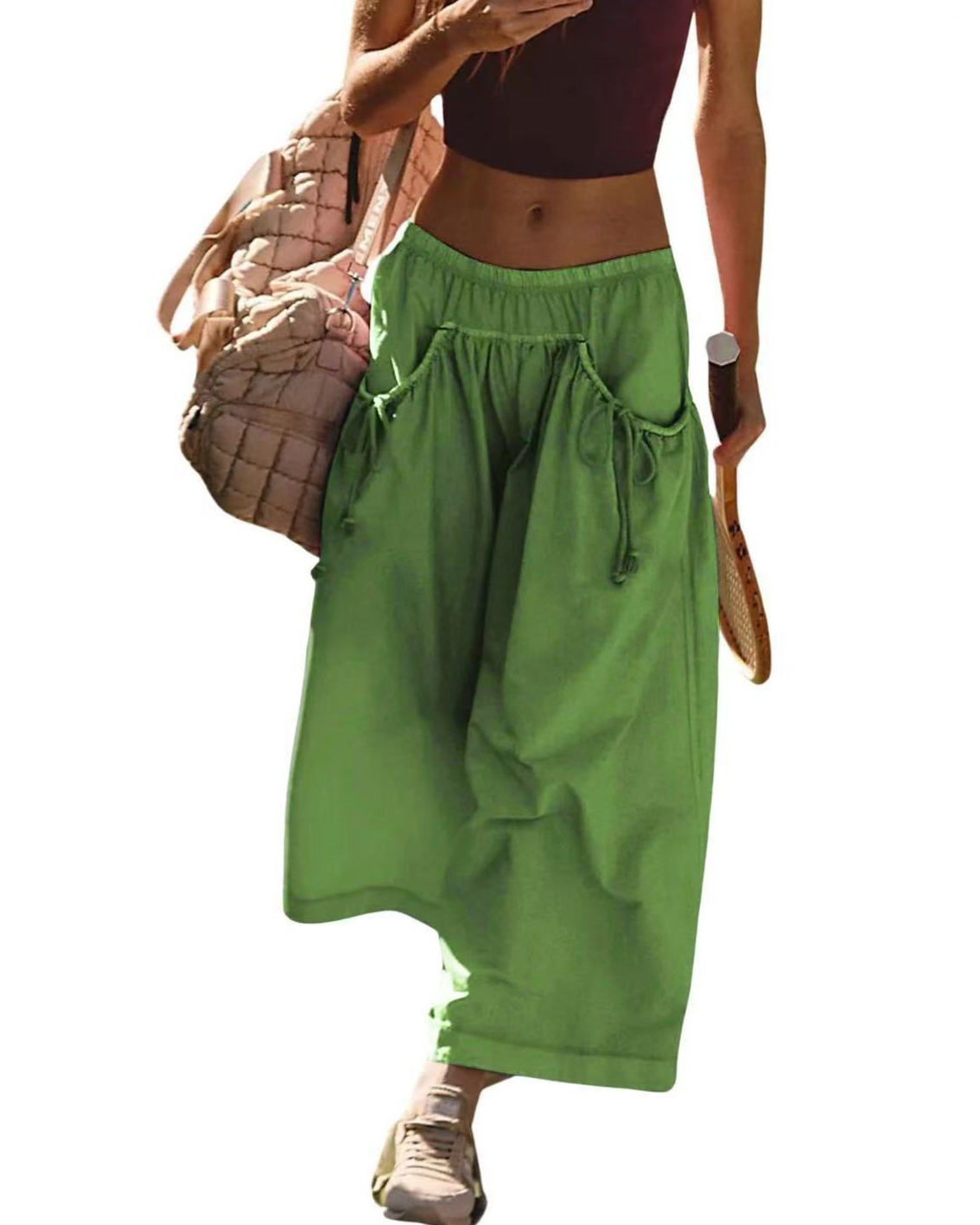 Fashionable Casual Flared Pants-Curvy-Faja