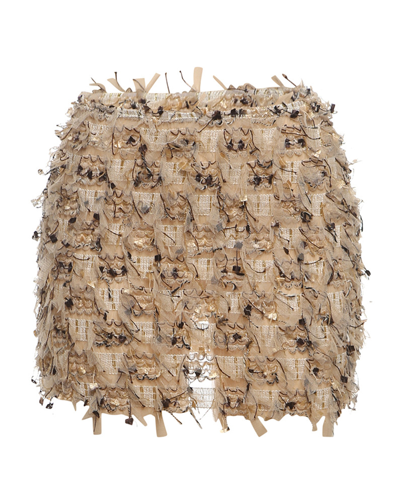 Tassel Slim Fit Bodycon Mini Skirt