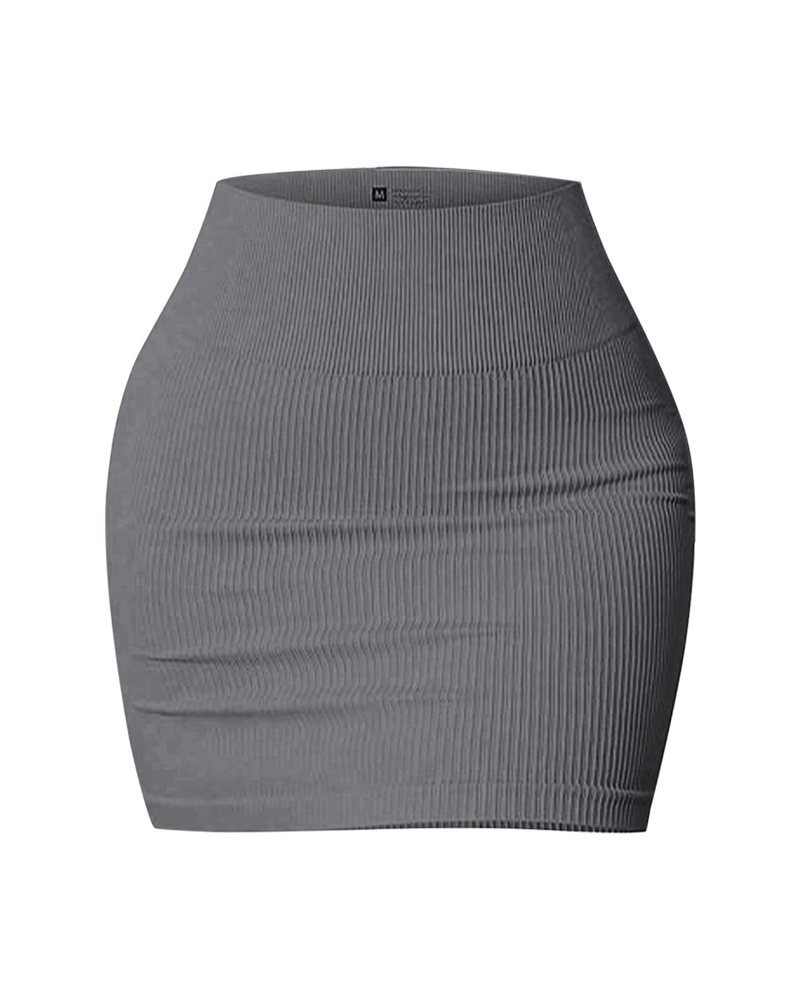 High-Waisted Slim-Fitting Bodycon Mini Skirt