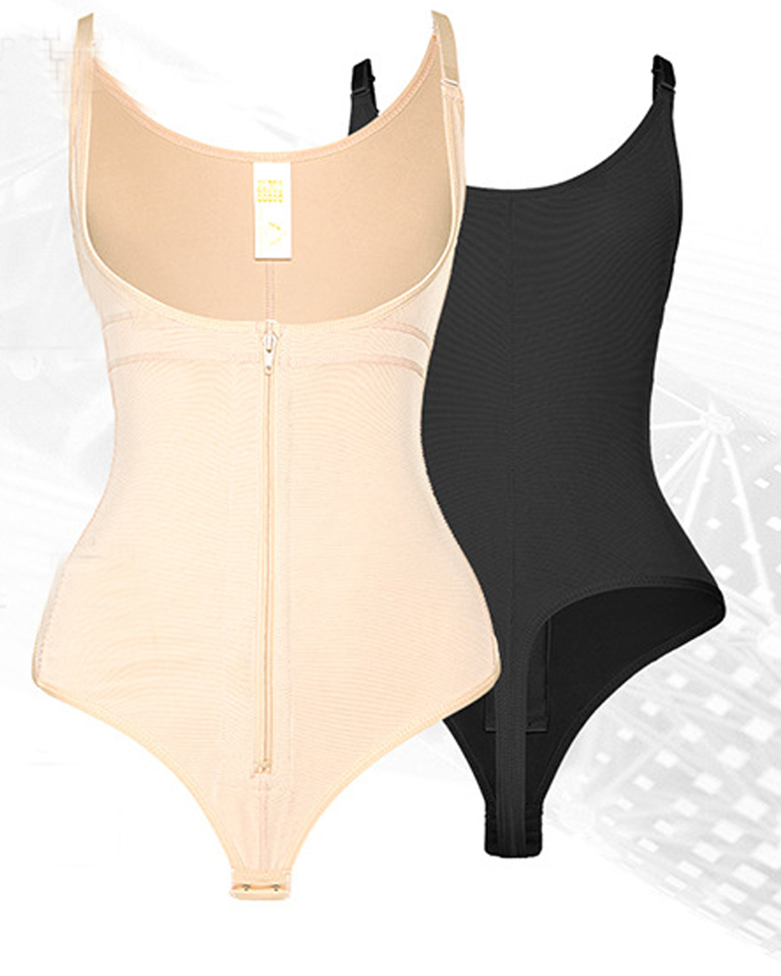 One-Piece Waist-Cinching Triangle-Breasted Body-Shaping Suit-Curvy-Faja