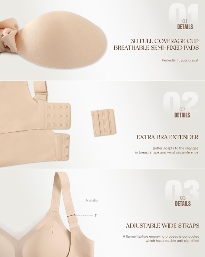 Wire-Free Jelly V-Neck Cross Mesh Bra For Valentine's Day