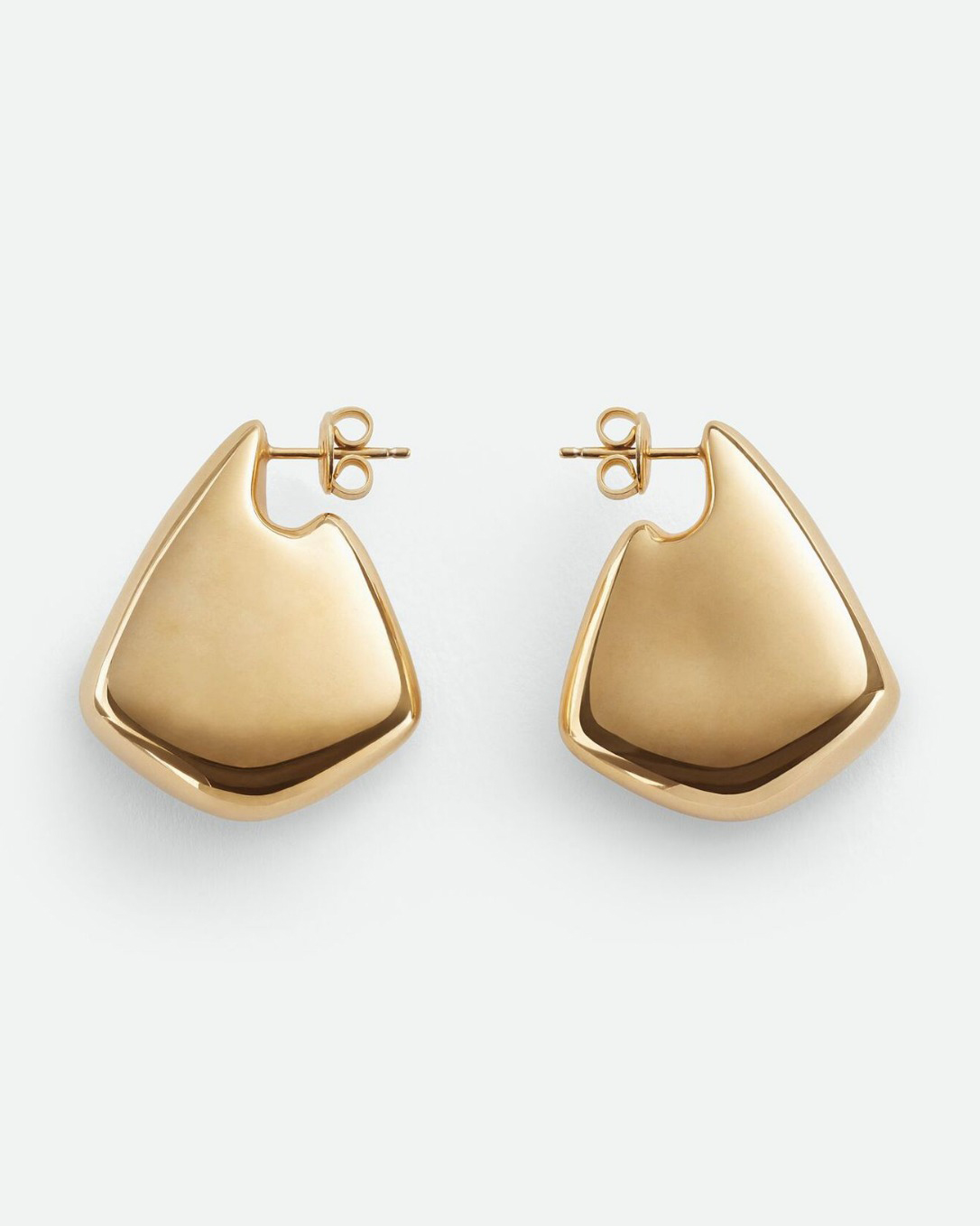 Hollow Polished Stainless Steel Irregular Earrings-Curvy-Faja