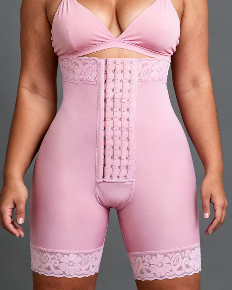 High Waisted Button Down Tummy Control And Hip Lift Shaping Shorts