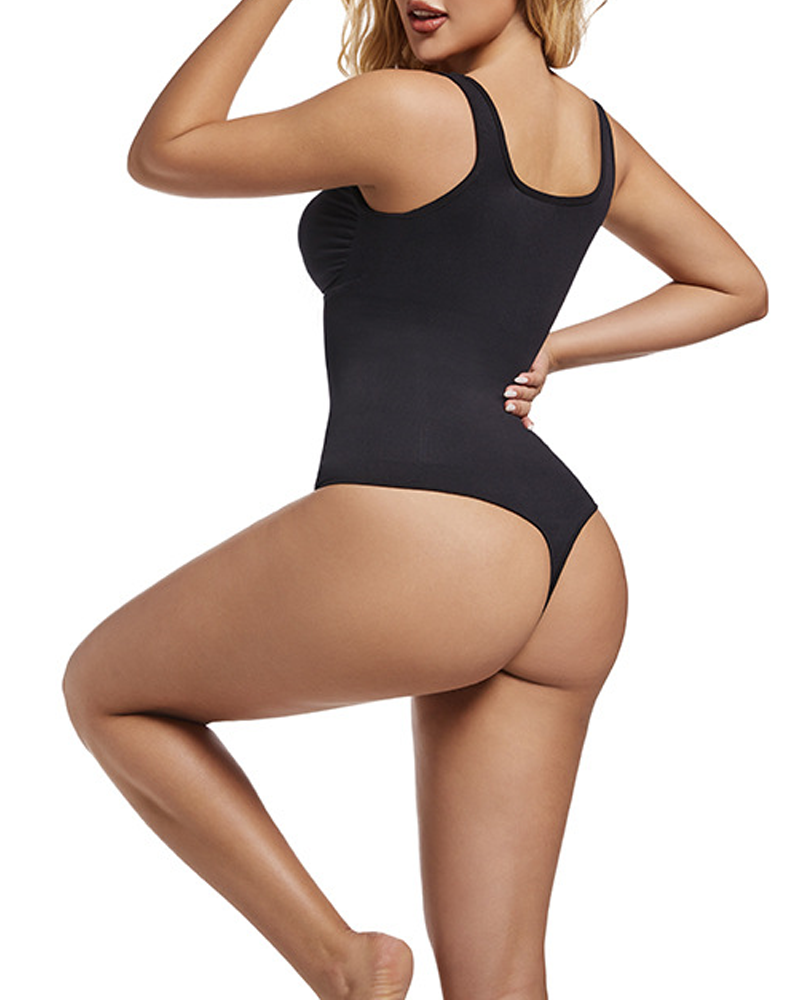 Seamless Buttock-Lifting Shaping Tummy-Control Thong Bodysuit