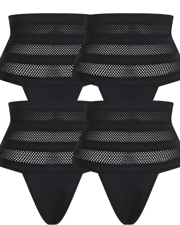 Women's High Waist Shaping Thong Breathable Tummy Control  Shapewear Panty