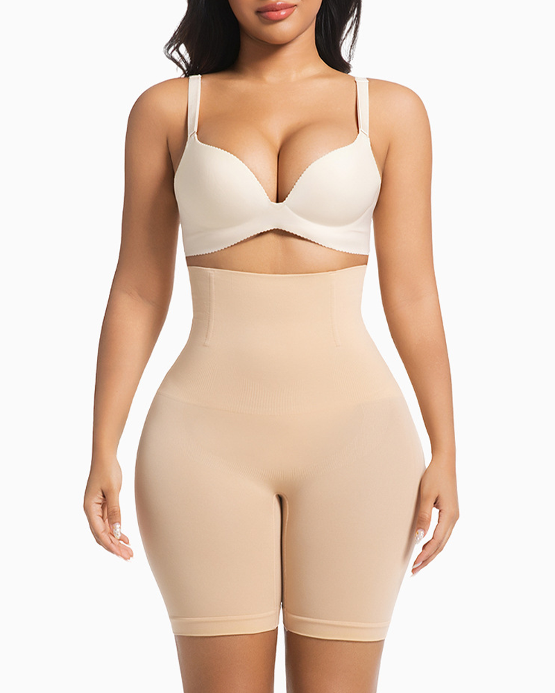 Women's High-Waisted Slim-Fit Shorts