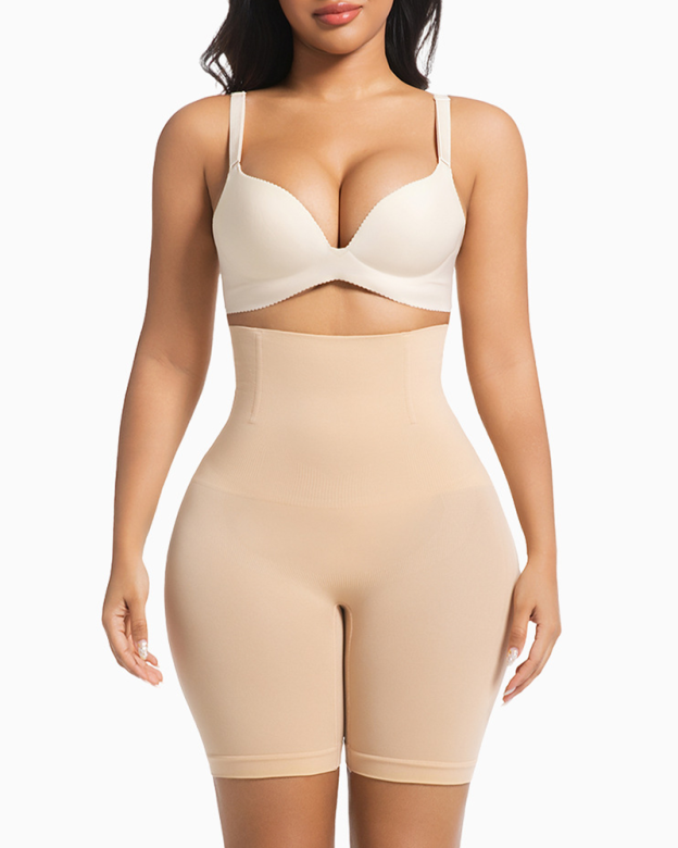 Women's High-Waisted Slim-Fit Shorts