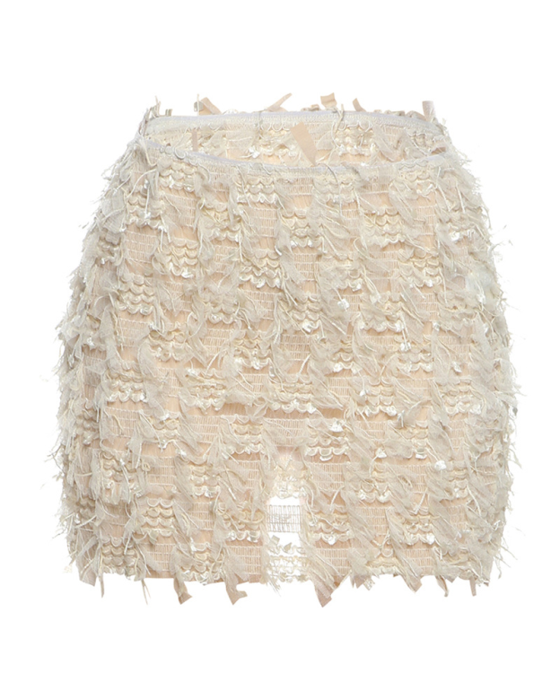 Tassel Slim Fit Bodycon Mini Skirt