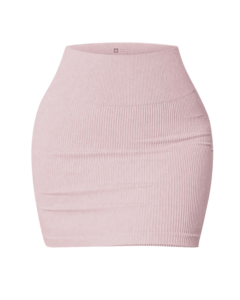 High-Waisted Slim-Fitting Bodycon Mini Skirt