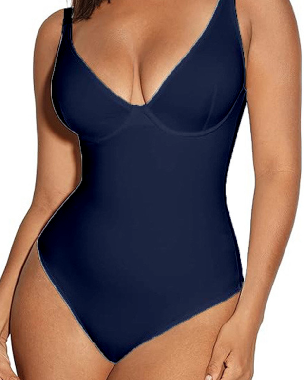 Tummy-Flattening Hip-Lifting Bodysuit-Curvy-Faja