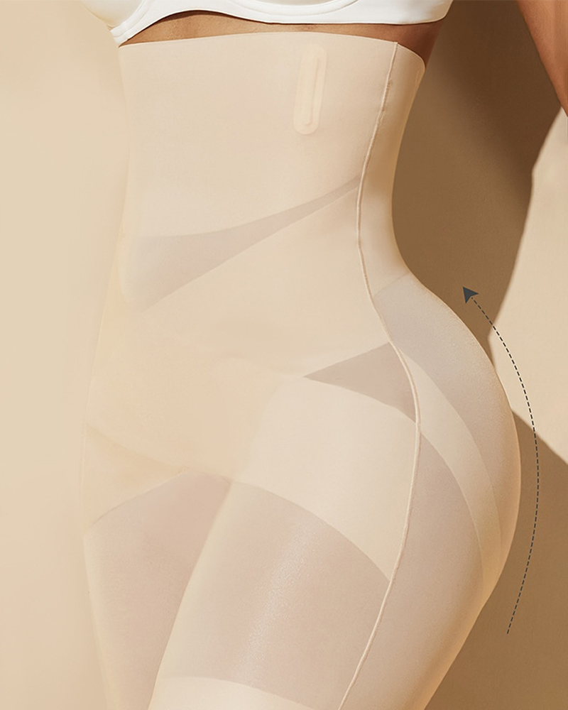 High-Waisted Cross-Sculpting Seamless Shapewear Shorts