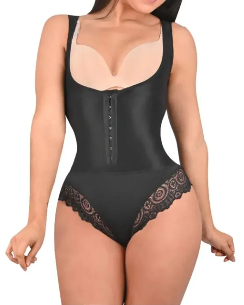 Women's Waist Trainer Bodysuit Tummy Control Breathable Corset Bodysuit