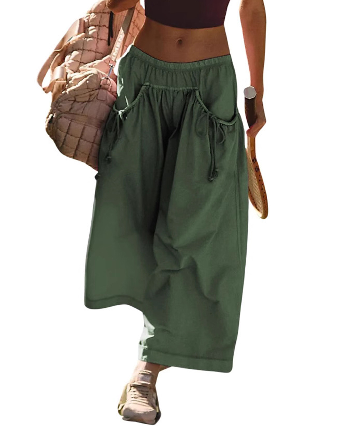 Fashionable Casual Flared Pants-Curvy-Faja