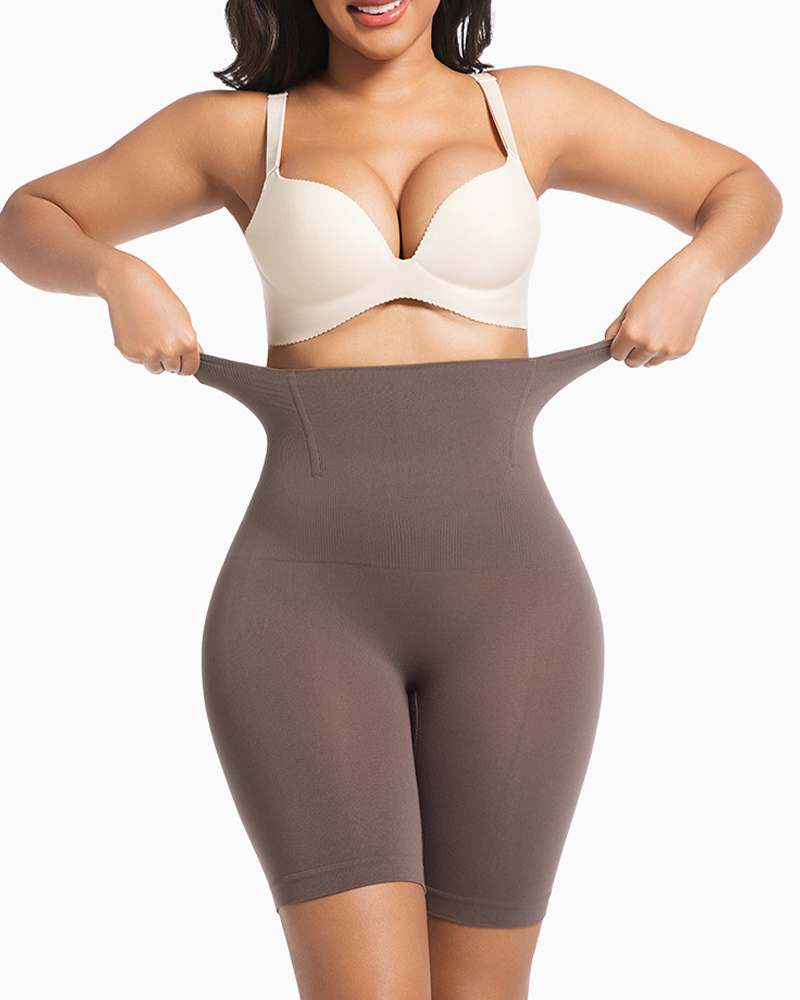 Women's High-Waisted Slim-Fit Shorts