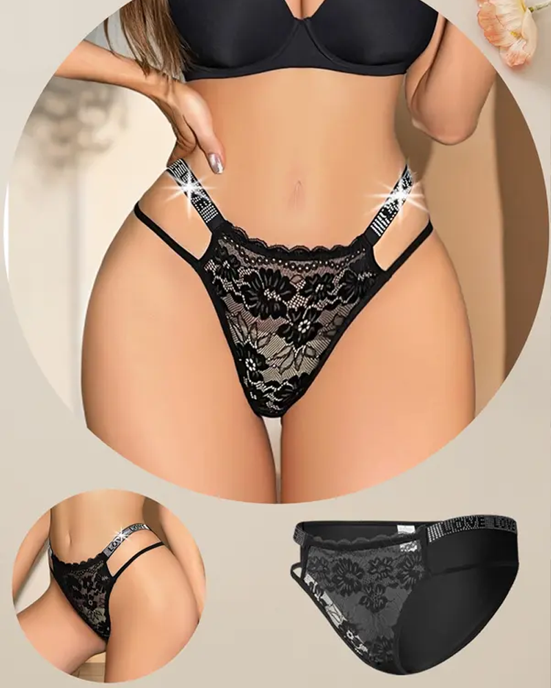 Sexy Multi-Layered Rhinestone Panties