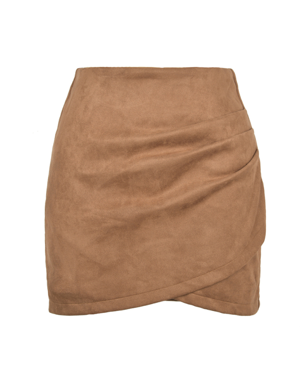 Suede Hip Skirt-Curvy-Faja