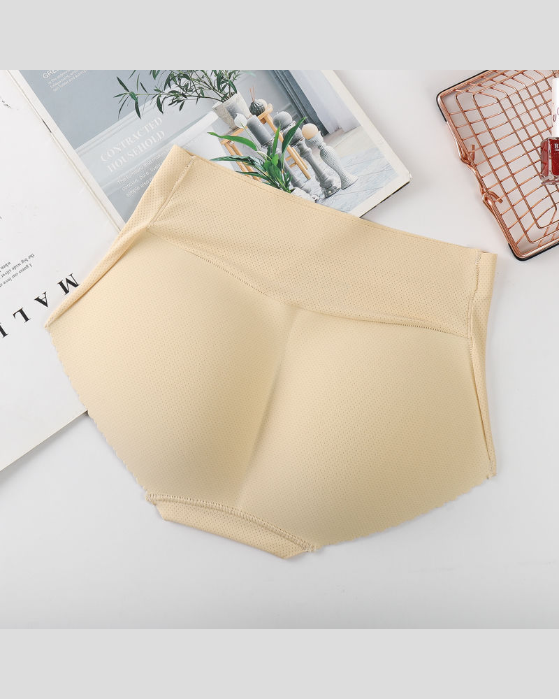 Seamless Butt-Lifting Triangle Panties With Sponge Padding
