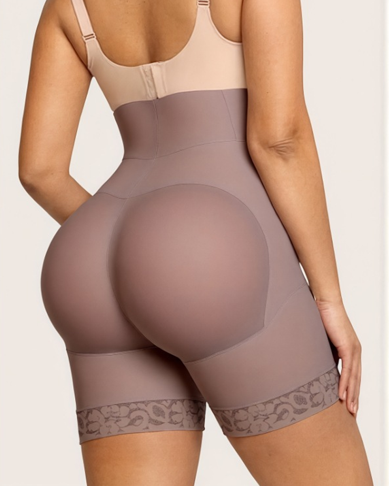 High Waisted Closed Loop Tummy Control Hip Lifting Shaping Shorts