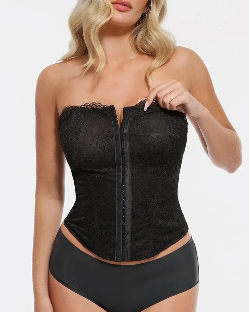 Detachable Strap Leopard Print Shaping Corset Top（Pre-Sale）