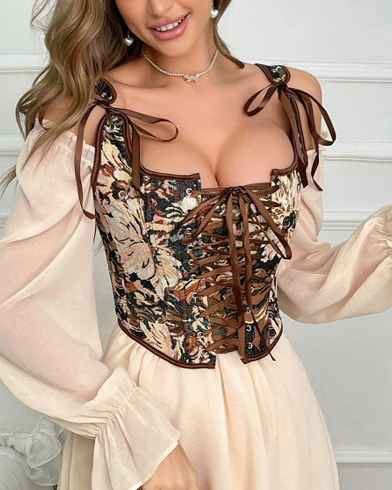 French Jacquard Court Style Corset