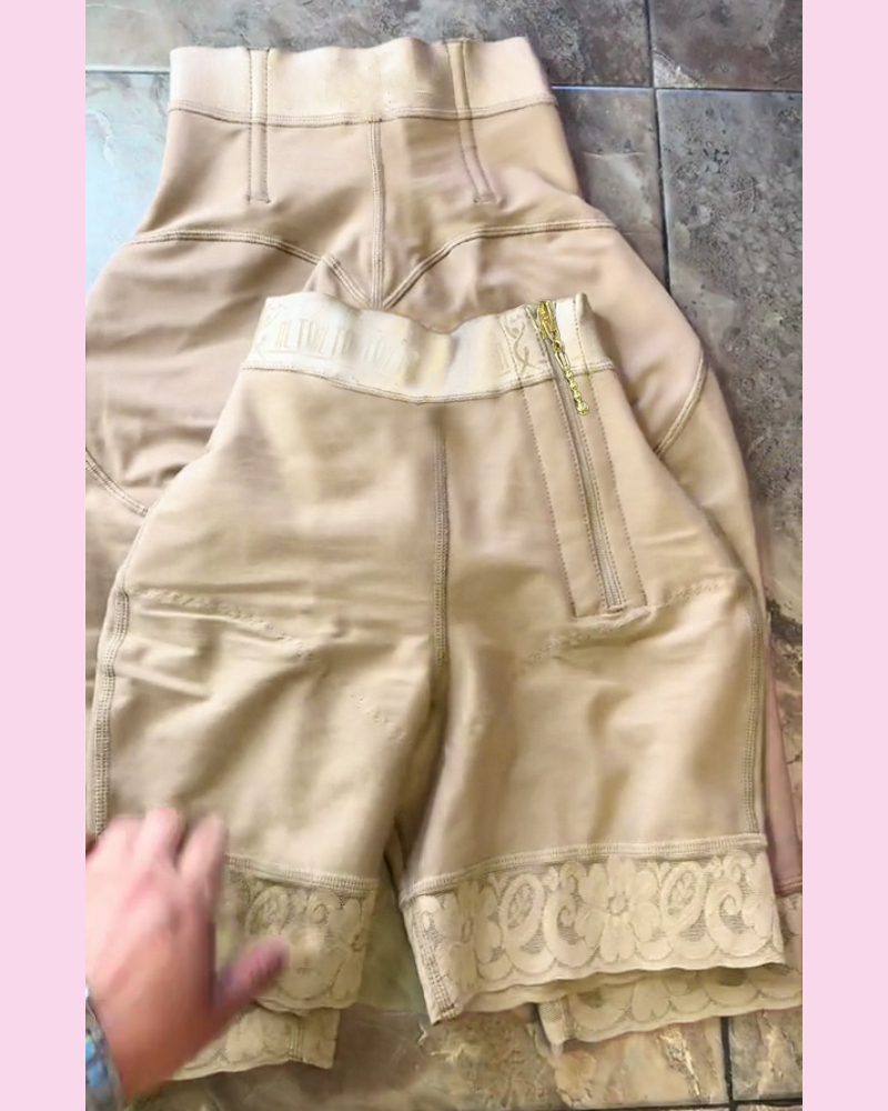 High Waist Side Zipper Butter Lifter Faja Shorts