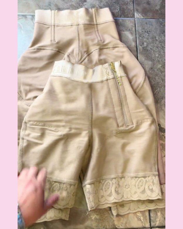 High Waist Side Zipper Butter Lifter Faja Shorts