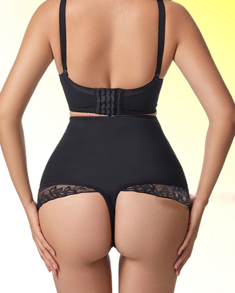 High-Waisted Lace Panties-Curvy-Faja