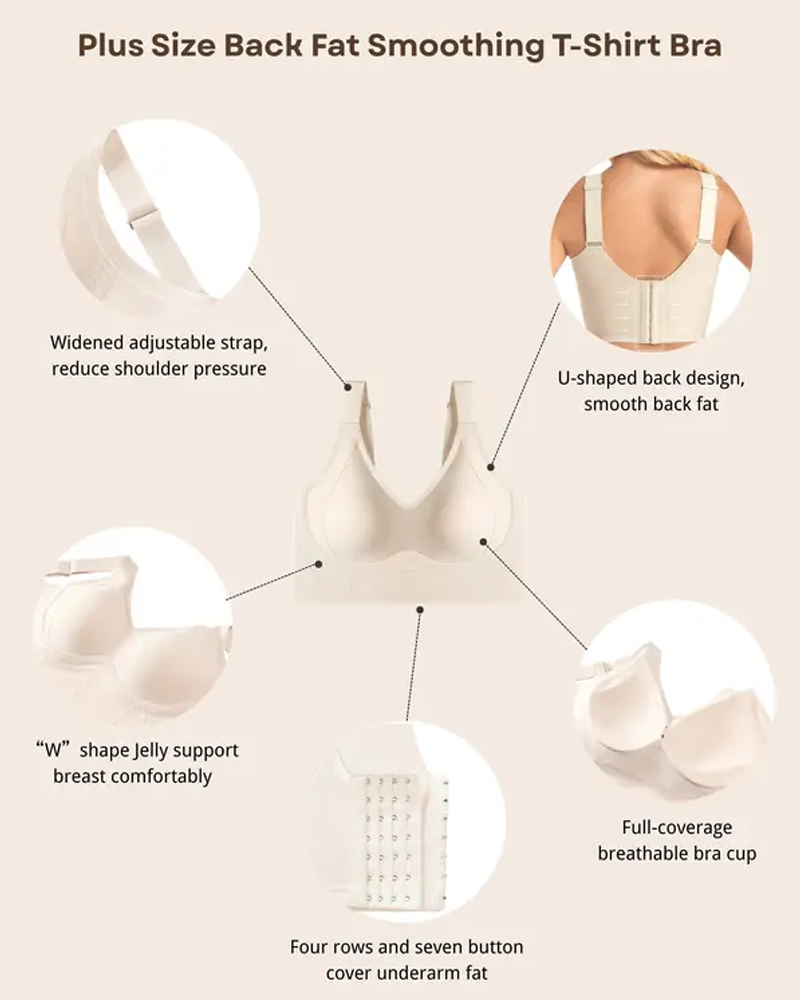 Everyday Seamless Support 7-Row Hook Seamless Jelly Bra