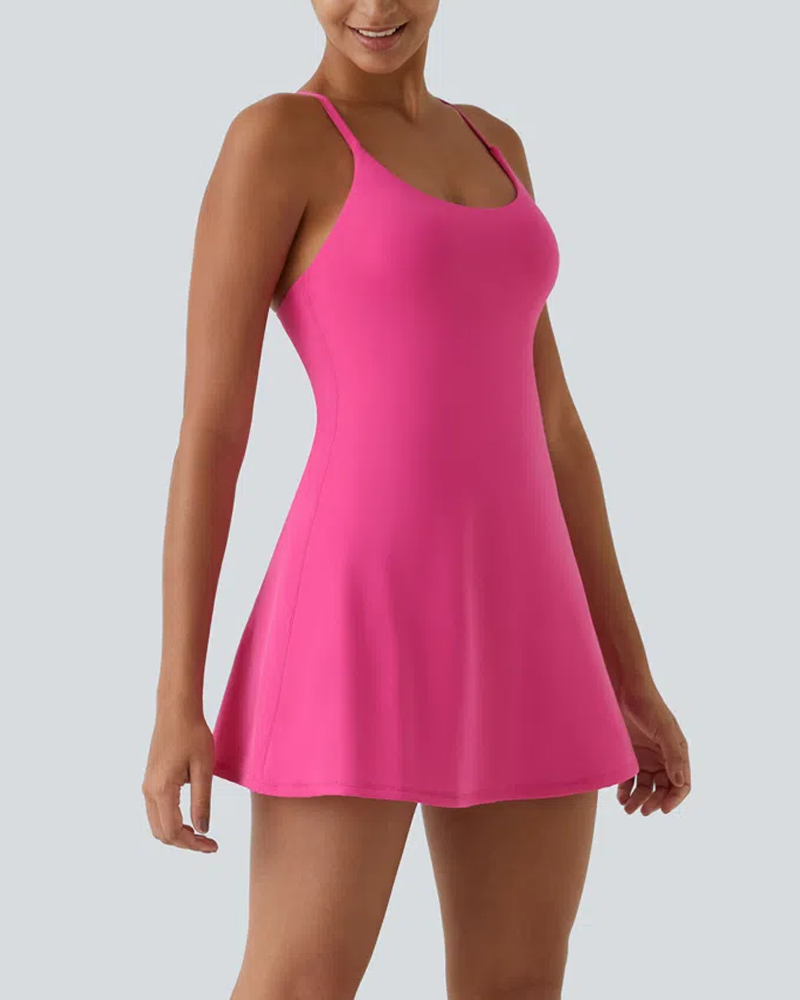 Easy Peezy Backless Sports Dress With Pockets