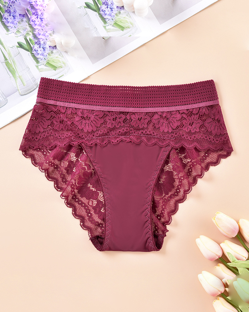 Mesh Breathable High-Waisted Triangle Briefs