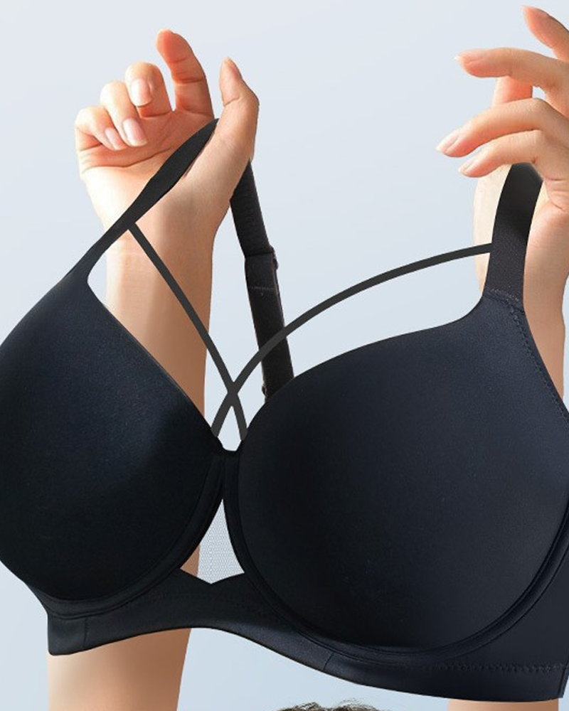 Front Cross Push-Up Bra