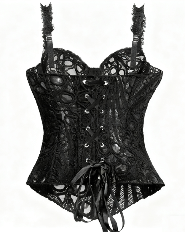 Irregular Lace Shaping Fishbone Corset