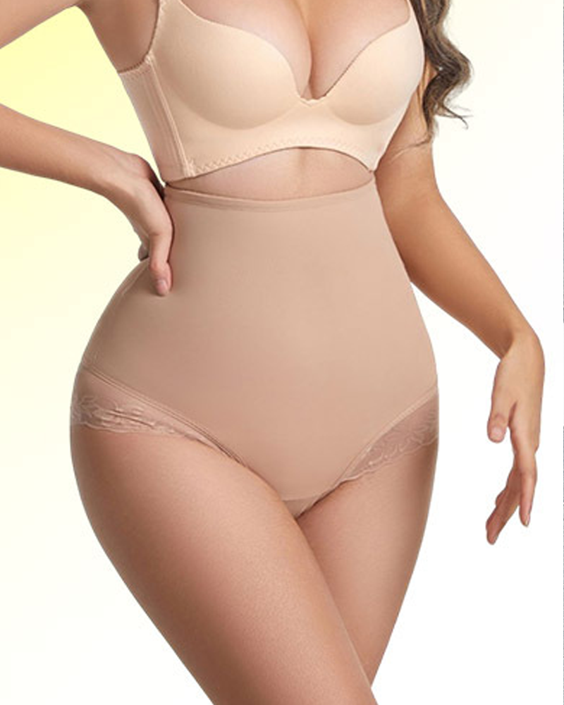 High-Waisted Lace Panties-Curvy-Faja