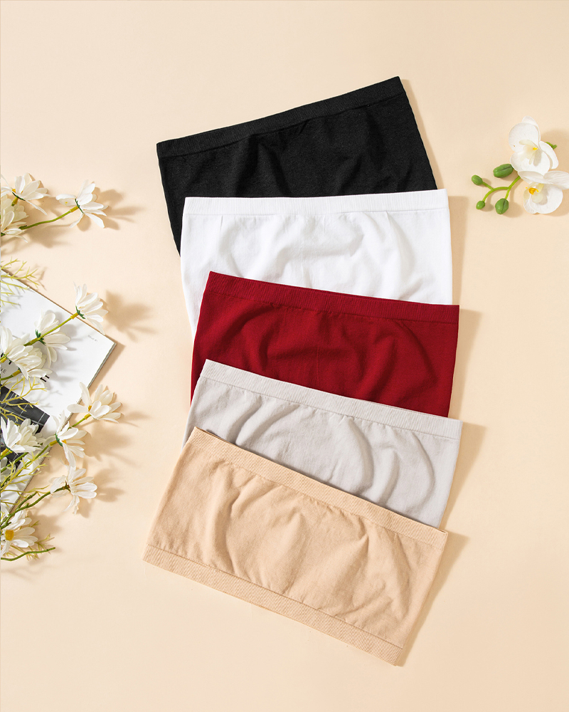 Casual Comfortable Strapless Seamless Breathable Bandeau Top-Curvy-Faja