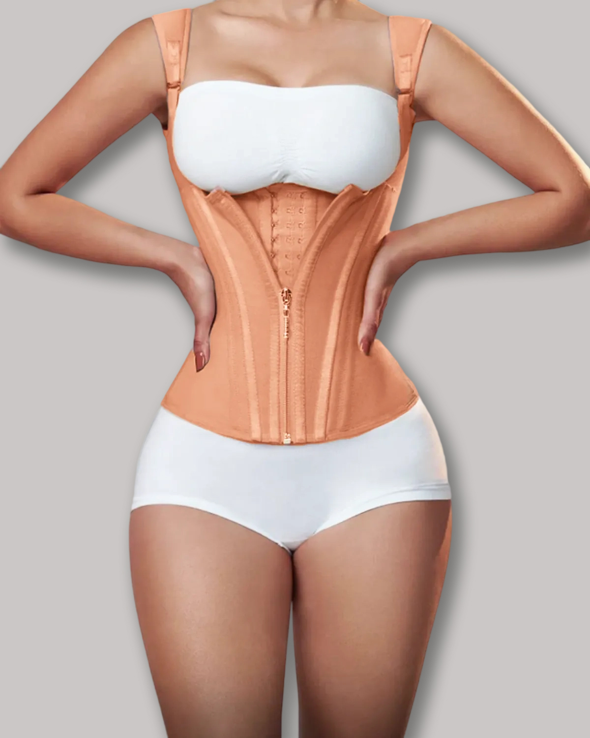 Waist Trainer for Women Corset Vest Body Shaper Cincher Trimmer Tank Top Sport Girdle with Steel Bones-Curvy-Faja