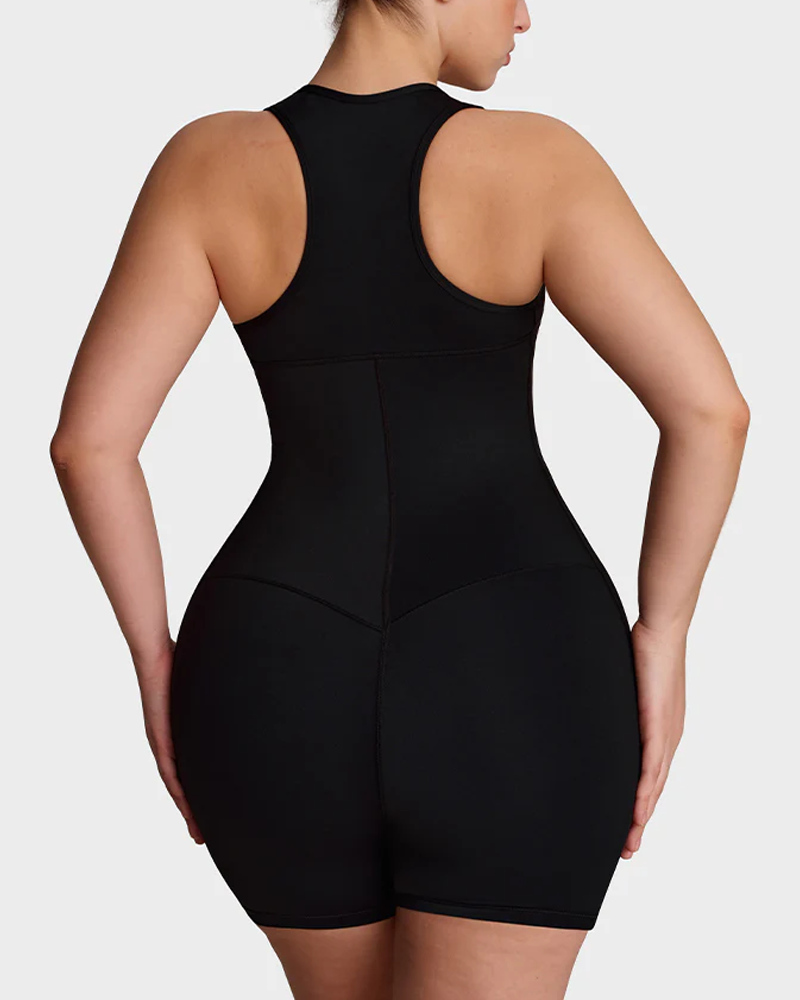 Shapewear Sweat Sauna Jumpsuit with Pockets (Pre-Sale)