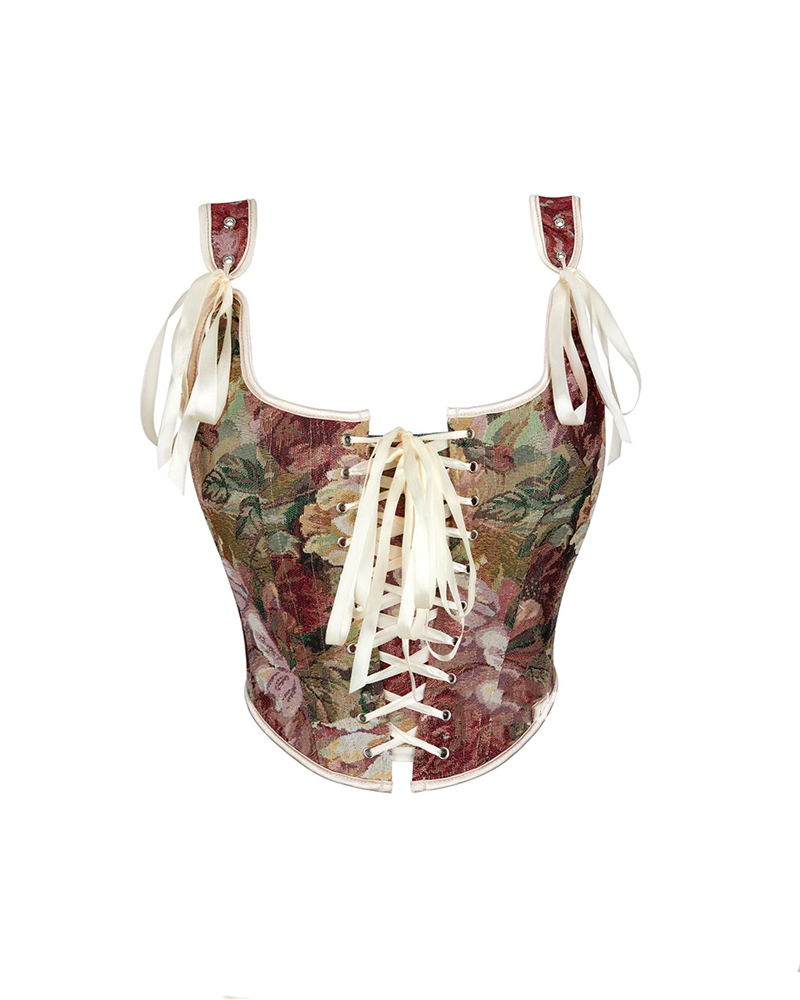 French Jacquard Court Style Corset