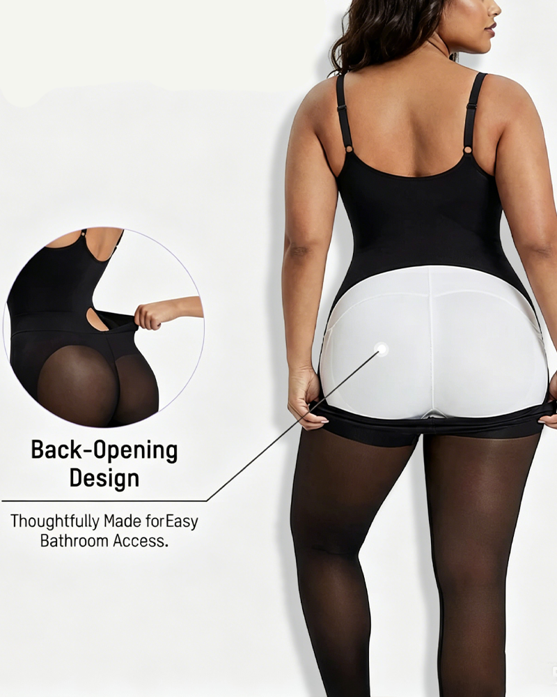 Adjustable Strap Back-Opening Full Body Shaper Bodysuit（Pre-Sale）