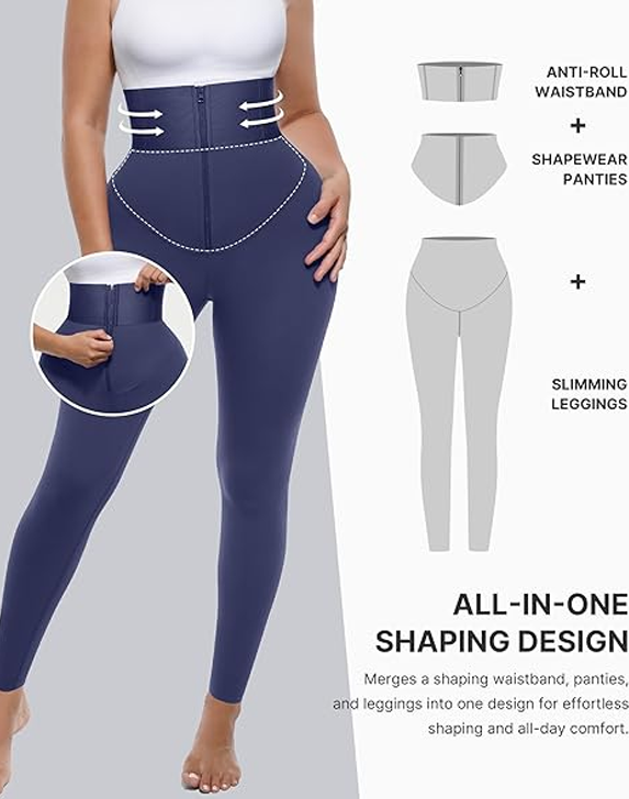 High Waisted Slimming Non See Through Compression Pants (Pre-Sale)