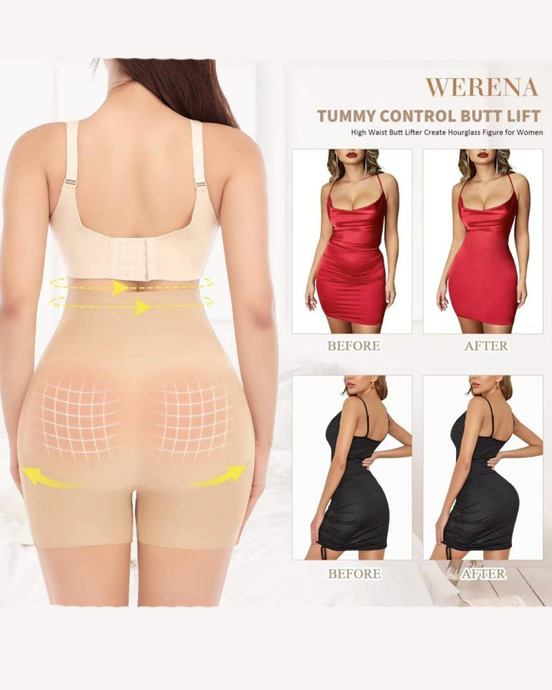 Seamless Butt-Lifting And Tummy-Slimming Fake Butt Shorts