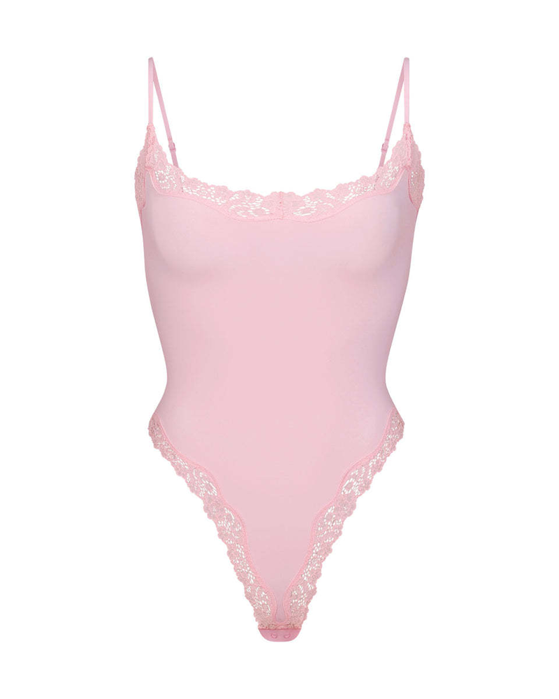 Sexy Halter-Neck Lace Bodysuit-Curvy-Faja